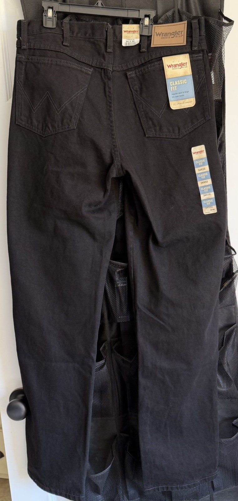 S Rugged Wear Classic Fit Jeans Nwt Black 34 X 32 Cotton