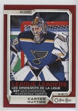 2018-19 O-Pee-Chee League Leaders Red Carter Hutton #596 0c3
