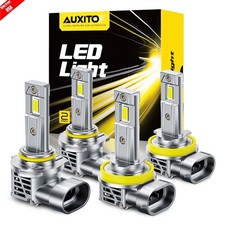 9005 H11 LED Headlight High Low Beam Bulbs Kit 6500K White 330000LM Super Bright