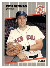 Rich Gedman 1989 Fleer #89 Boston Red Sox VTG Baseball *340