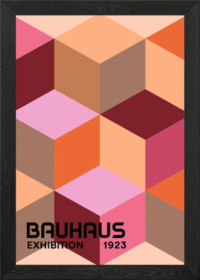 Bauhaus Ausstellungsposter gerahmt Wandbild Poster Leinwanddruck Bild