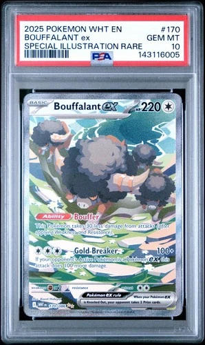 Pokemon Bouffalant Ex White Flare Special Illustration Rare #170 PSA 10 Gem Mint