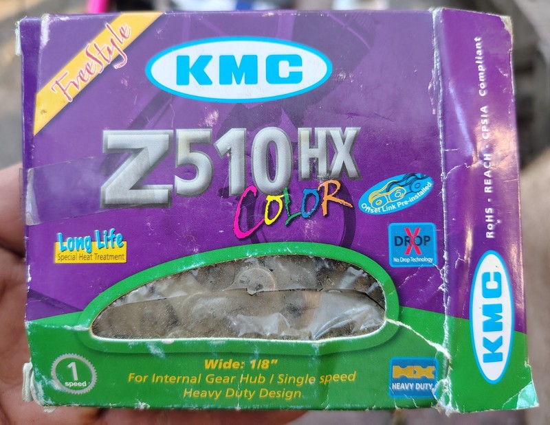 KMC Z510HX Neo Chrome 1/8" Single-Speed Chain Heavy-Duty Bike BMX Color