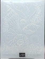 Stampin Up Seashells Embossing Folder. Used. Retired.