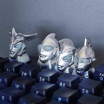 Ultraman Mechanical Keyboard: Transparent Keycaps and Custom Resin Keycaps