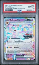 Pokémon TCG Sylveon Ex Prismatic Evolutions 041/131 Surprise Box Stamped PSA 10