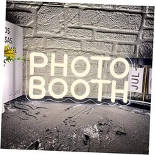 Photo Booth Neon Sign, Dimmable Photo Studio Sign Led Neon Light Led white