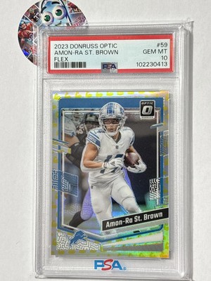 2023 Donruss Optic #59 Amon-Ra St. Brown Flex #'d/149 PSA 10 Detroit Lions