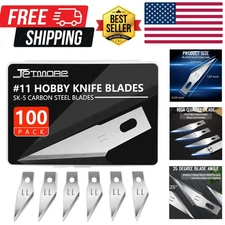 100 Pack Exacto Knife Blades, Hobby & Craft Knife Replacement Blades with Sto...