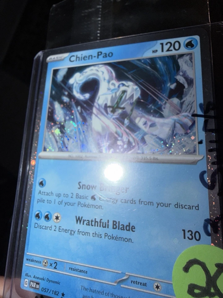 Pokémon TCG Chien-Pao 057/182 Sealed BRAND NEW Promo RARE HOLO BLEED 3 SWIRLS - Image 2 of 3