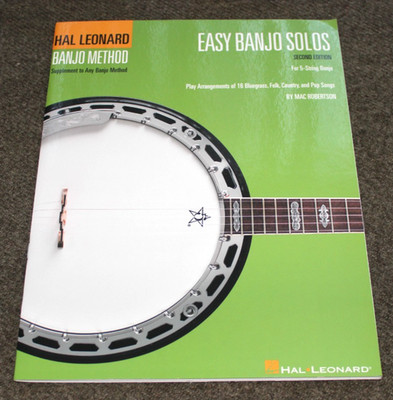 Easy Banjo Solos for 5-String Banjo by Mac Robertson (Hal Leonard PB) 2nd ed NEW