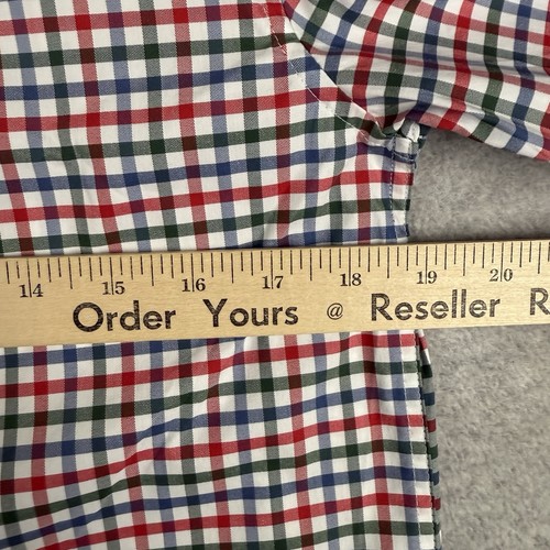 Vineyard Vines Shirt Boy 18 XL Red Blue Check Performance On The Go Brr NEW - Picture 8 of 10