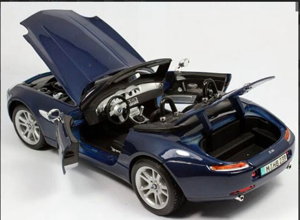 Motormax - BMW Z8 Roadster Convertible (1/18 scale diecast model car, Blue) - Image 2 of 3