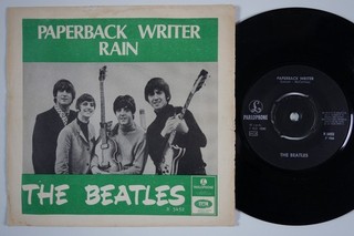 BEATLES Paperback Writer BLUE BACK variant RARE Sweden 45 Rain swedish LISTEN!