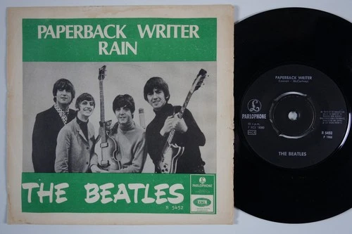 BEATLES Paperback Writer BLUE BACK variant RARE Sweden 45 Rain swedish LISTEN!