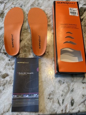 New Superfeet Orange Premium Insoles Shoes Inserts Size C Mens 5 1/2 -7 5.5