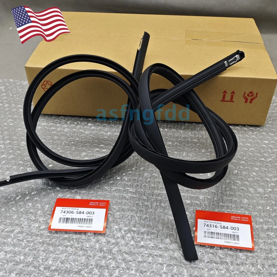 NEW 2× Black Roof Top Trim Molding For Honda Accord 74316S84003 USA Foto 4 de 4