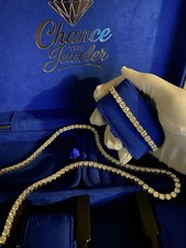 US Tennis Bracelet SOLID 925 Sterling Silver MOISSANITE Passes Tester 5mm