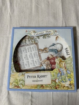 Wedgwood Peter Rabbit 1994Calendar Plate w/ Box   Beatrix Potter