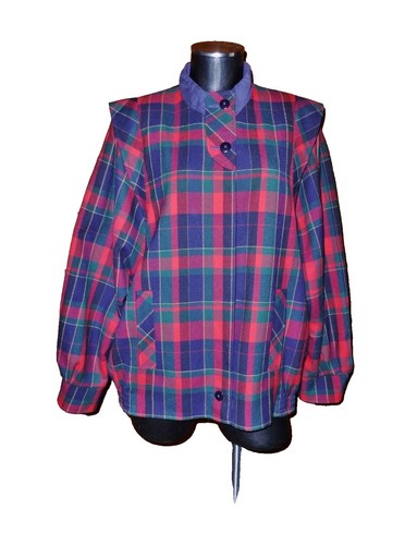 本場アイルランドの高級ブランドAvoca Tweed 手織りの紫のツイードコート 本場アイルランドの高級ブランドAvoca Tweed 手織りの紫のツイード