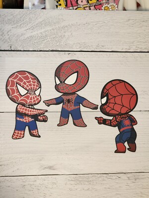 Spider Man pointing three Ready to Press Heat Transfer Screen Print DTF Transfer