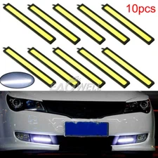 10Pcs 12V Waterproof White DRL COB LED Strip Light Bar For Caravan Boat Car US