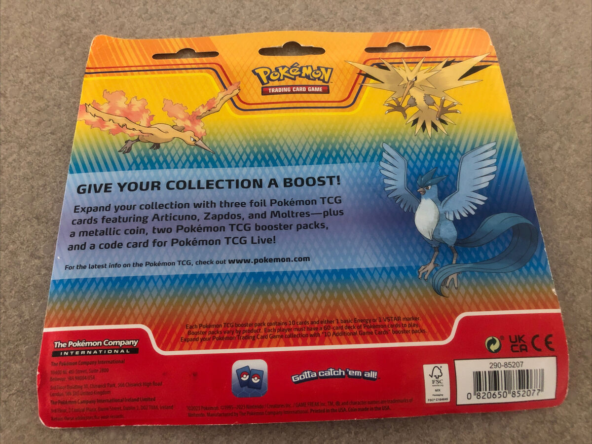 Pokémon TCG: Articuno, Zapdos & Moltres Cards with 2 Booster Packs