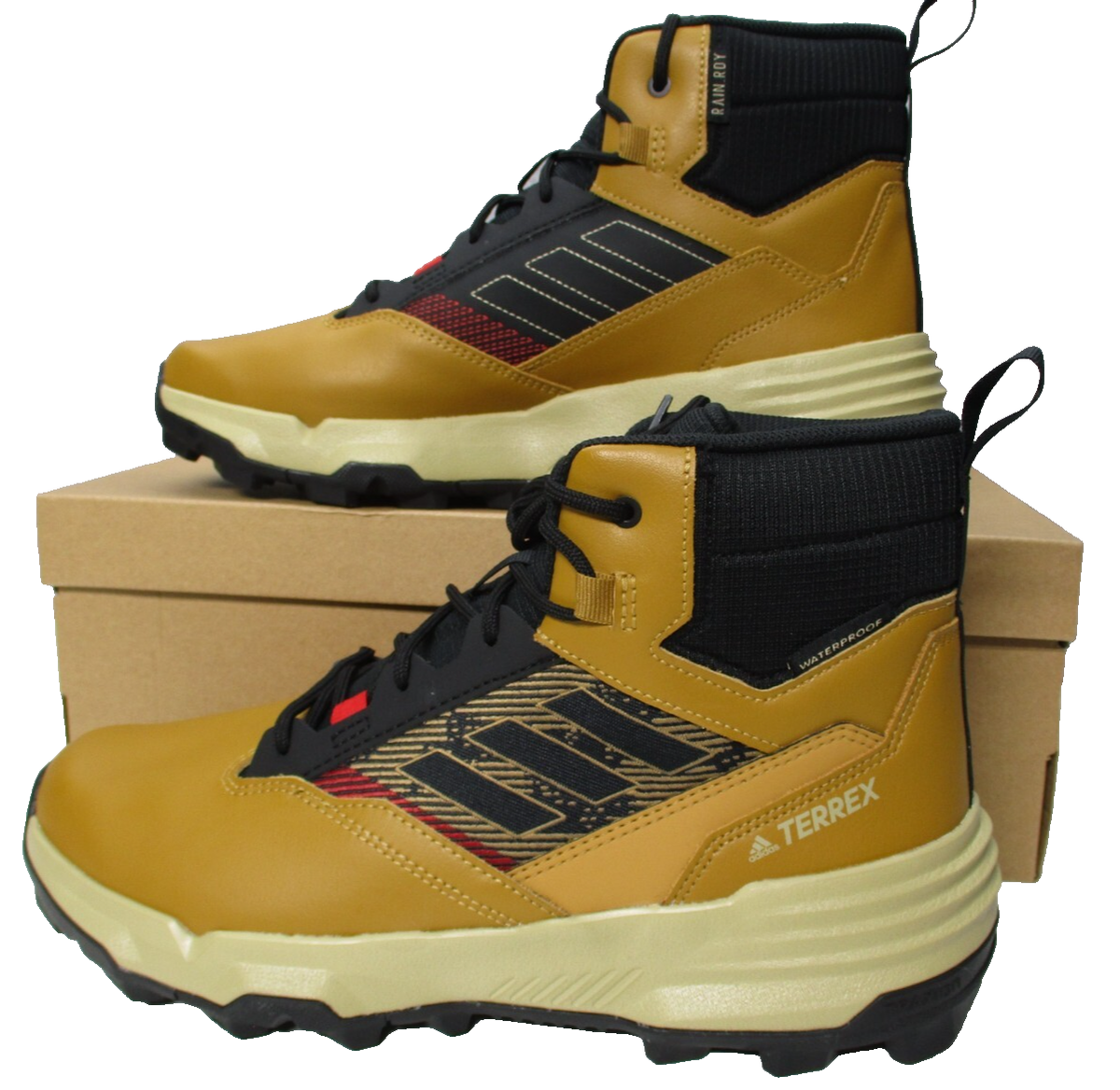 Adidas Terrex Unity Hiker Tan Brown Black Waterproof Boots  display picture 1