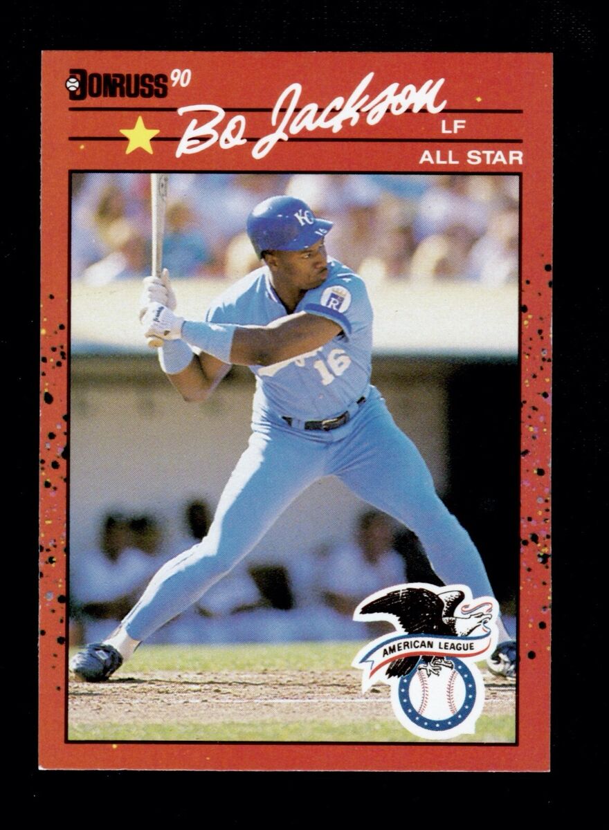 1990 DONRUSS Bo JACKSON DOUBLE ERROR WRONG STATS NO. PERIOD 1990 DONRUSS Bo JACKSON DOUBLE ERROR WRONG STATS NO. PERIOD