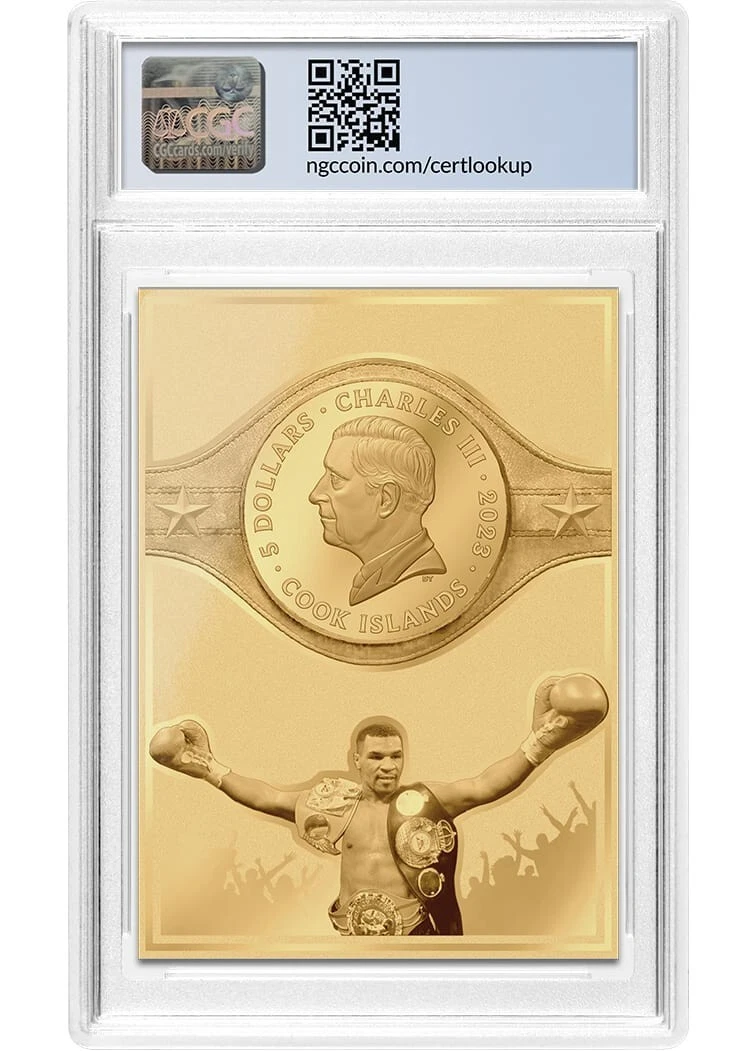 2023 $5 Cook Islands 1/2g .999 Gold Card Legends Series Mike