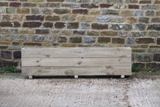 Economy Range Rectangle Smooth Decking  3 High Wooden Garden Planter On Feet