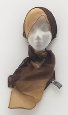 Enrico Coveri Brown Ombr  100 SETA Made In Italy Marked On Scarf App 62  Lx17  W