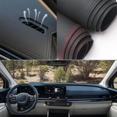 Leather Dash Mat Dashboard Cover Dashmat Interior Pad for Kia Carnival 2025-2026