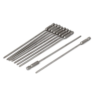 1/4'' Hex Shank 150mm x 3mm PH1 Phillips Cross head screwdriver Bits 10pcs
