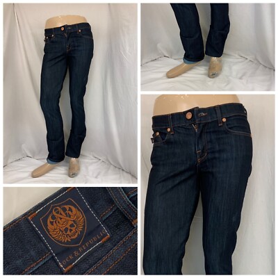Rock & Republic Selvedge Jeans Sz 29 Dark Cotton Boot USA Mint YGI R1-484