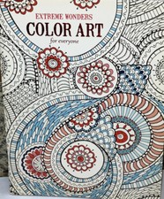Color Art for Everyone Coloring Books Lot Of 3 Animal, Extreme Living Wonders BN