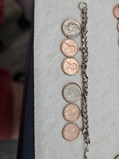 US Coin bracelet all dated 1970 arranged 7 & 7 Lucky 7
