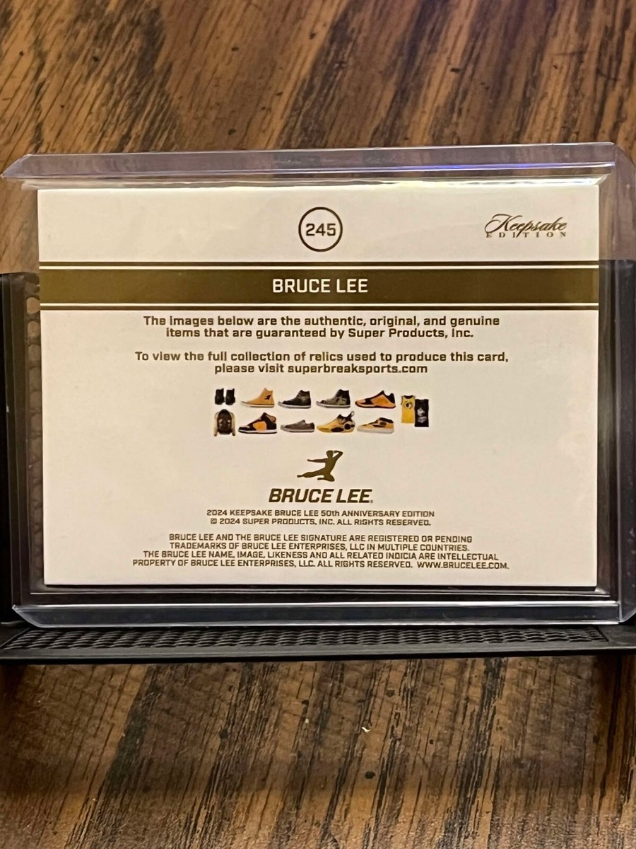 BRUCE LEE 2024 KEEPSAKE 50th ANNIVERSARY EDITION RELIC #245 TRIPLE