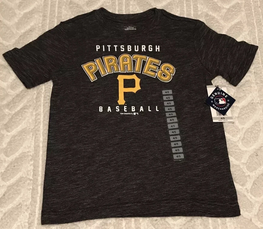 Pittsburgh Pirates Boys Shirt XS 4 5 Team Athletics MLB NWT 22.50