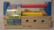 Melissa  Doug Take-Along Tool Kit Wooden Construction Toy 24 pcs NIB