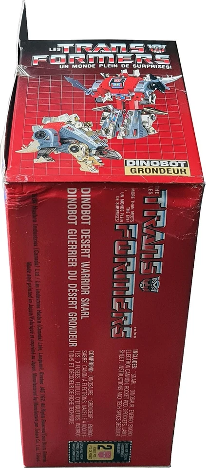 Transformers Dinobot Snarl, Takara, Vintage G1 1984 Collectible, New MISB AFA IT - Image 3 of 4