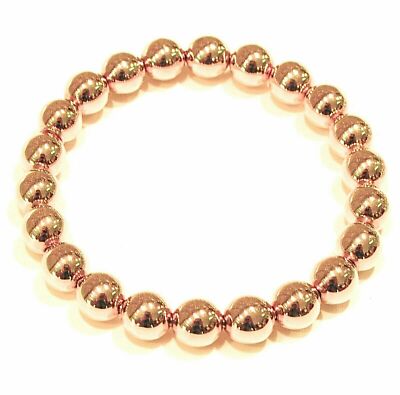 BRACCIALE ELASTICO ORO GIALLO O BIANCO O ROSA 18K, SFERE, PALLINE, SPESSORE  MM