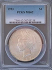 1923 Peace Dollar PCGS Certified MS62