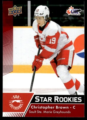 Christopher Brown STAR ROOKIES RED 2022-23 Upper Deck CHL Hockey Card #400