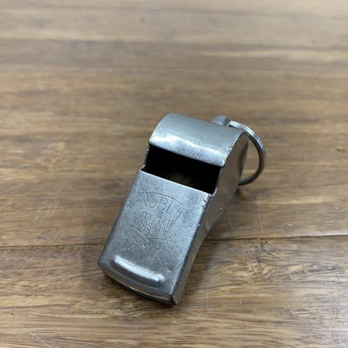 Military Noble Whistle No Chain Made in USA Chrome Cork Ball Tested