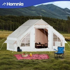 6 Person Portable Inflatable Camping Glamping Tent Waterproof with Air Hose Pump