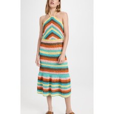 SAYLOR Freida Crochet Halter Midi Dress Sz Medium