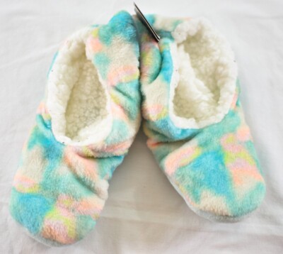 girl's Art Class slippers shoes size S/M 1-3 gripper bottom multi-color