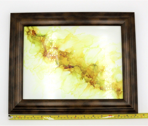 Original Alcohol Ink painting framed 15"x12" Sandy Ash Designs Abstract Art NEW - Picture 9 of 12