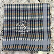 MAN HANDKERCHIEF BLUE GRAY STRIPED VTG CLASSIC COTTON POCKET ART SQUARE 18   SB9
